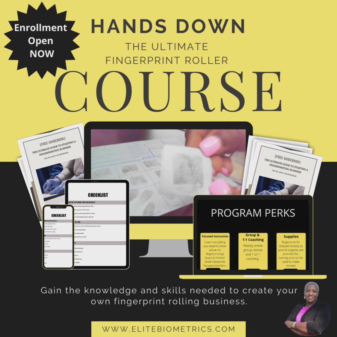 Hands Down Fingerprint Rolling Instructional Course Elite Biometrics